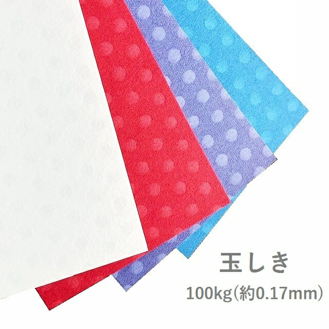 8月最大1,000円OFFクーポン 【特殊紙】玉しき 100kg(0.17mm) A3 100枚選べる6色 ファンシーペーパー 印刷用紙 ペーパークラフト 水玉 模様】