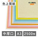 4月最大1,000円OFFクーポン 【選べる23色】 色上質紙 中厚口 A3 2500枚 厚紙 色画用紙 画用紙 カラー コピー用紙 メニュー表 スタンプ ポイ...