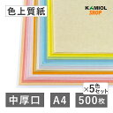 7月最大1,000円OFFクーポン 【選べる23色】 色上質紙 中厚口 A4 500枚X5色セット 色画用紙 画用紙 カラー コピー用紙 メニュー表 スタンプ ポイント カード 台紙 レーザー 業務用 タグ ハンドメイド 業務用