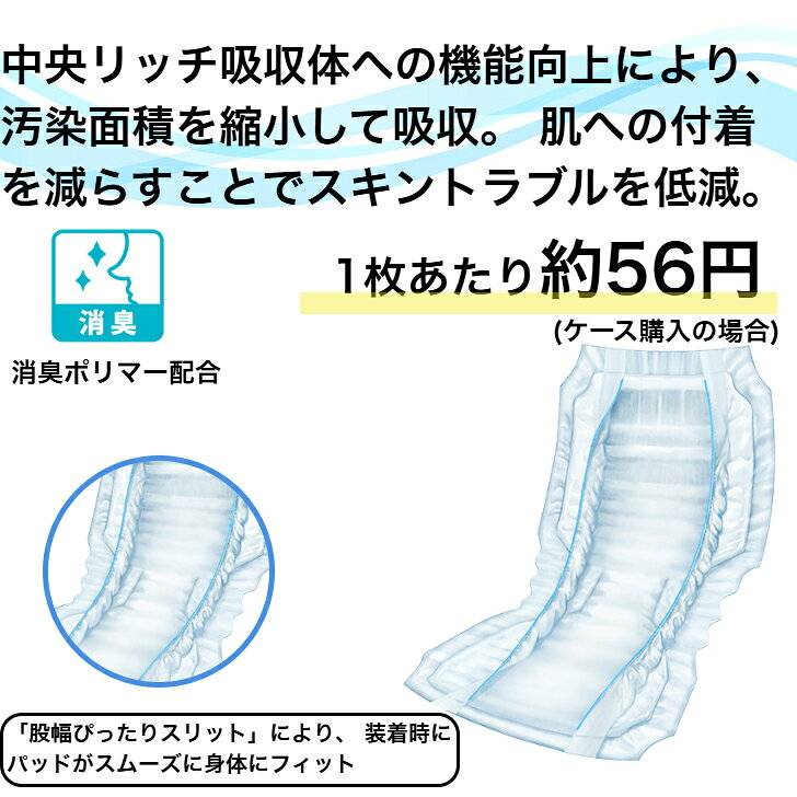 尿とりパッド ネピアテンダー 夜間快眠パッドふつう 1パック45枚入り 目安吸収量約4回分 ネピア 介護用紙おむつ 吸水シート 介護 おむつパット 紙おむつ パッド 男性用 女性用 尿取りパッド kamiomutsu-honpo-10000012 紙おむつ本舗 サンプル画像2