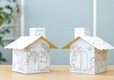 創作ティッシュBOXもくもくイエー　選べる2柄（恐竜／どうぶつ）：坪川製作所