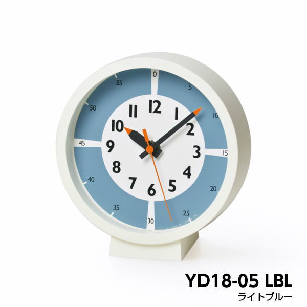 【8/31までポイント10倍】置き時計 掛け時計 壁掛け時計 fun pun clock with color! for table ふんぷんくろっく ウィズ カラー フォア テーブル YD18-05 RE BL YE GN シンプル 土橋陽子 Lemnos レムノス [3]