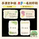 新商品 印刷代込 耳付名刺 100枚 烏山和紙 名刺 手漉き和紙 耳付和紙 高級和紙 オンリーワン オリジナル 和紙名刺 エコ SDGS ギフト 国産 日本製 ...