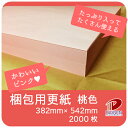 梱包用緩衝材更紙 ピンク色 382mm×542mm/2000枚 | 薄紙 梱包 荷造り 梱包用 クッション材 緩衝材 更紙 紙 用紙 ペーパー サイズ 文具 文...