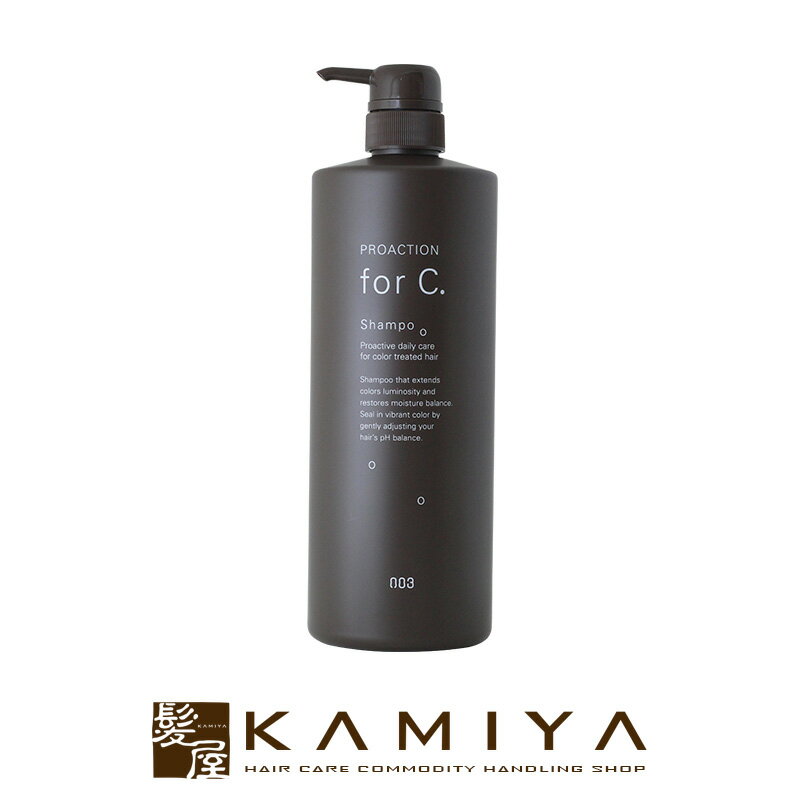 ナンバースリー プロアクション フォーシー シャンプー 1000ml no3 forC. シャンプー 美容室専売 ヘアカラー カラー用 ダメージケア ボトル ポンプ 大容量 本体 サロン専売品 ヘアケア 美容師 美容院 美容室