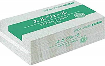 エルヴェール　ペーパータオル　エコダブル中判　200組400枚×30パック　まとめ買い　送料無料