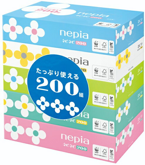 王子ネピア　ネピネピティシュ400枚（200組）5箱×12パック入り　まとめ買い　送料無料