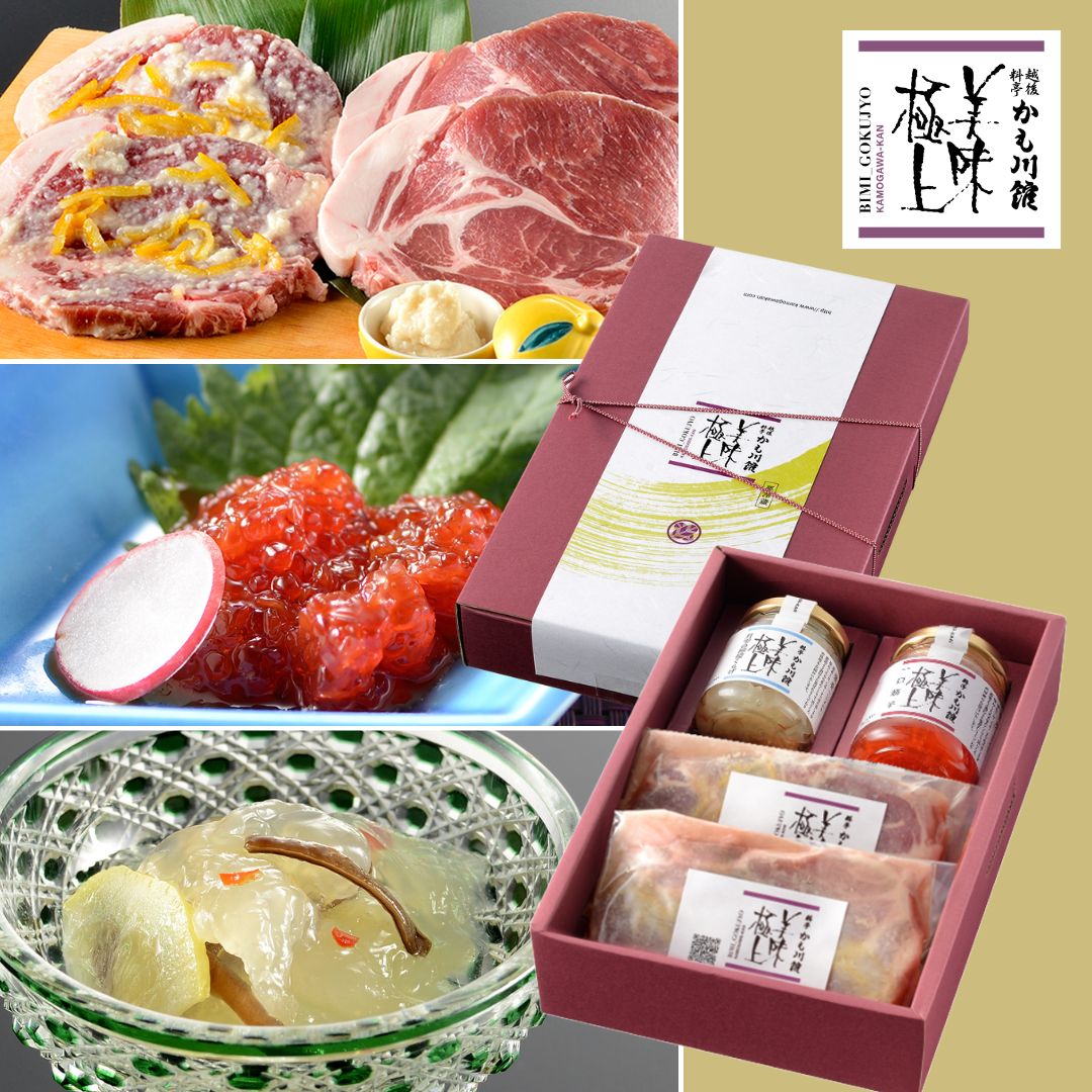 筋子 SALE10%OFF★ 料亭の強肴 ギフトセット 【一口筋子・月雫の檸檬くらげ・長岡ポーク 柚子塩麹漬】 肉ギフト 瓶詰め 筋子 すじこ スジコ くらげ レモン風味 味噌 ポーク ロース 肉 豚肉 ステーキ 塩麹 ご飯のお供 珍味 味付け肉 珍味 プレゼント お取り寄せ お祝い 父の日