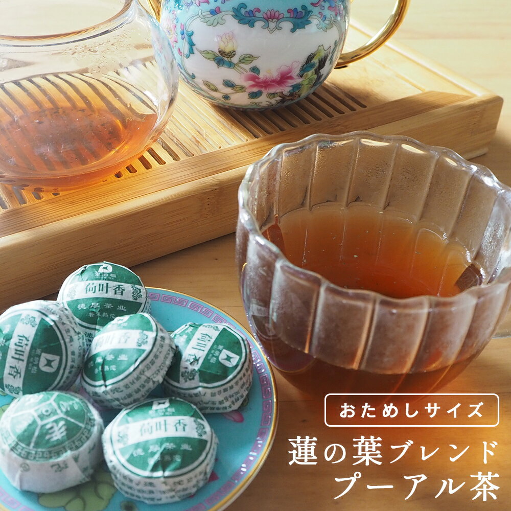 プーアル茶 小沱茶 蓮の葉ブレンド小沱茶 熟茶 5包入 おためし 1000円ポッキリ 送料無料 ポイント10倍 プーアール茶 個包装 茶葉 普洱茶 中国茶 台湾茶 健康茶 ダイエット お茶 美容 体質改善