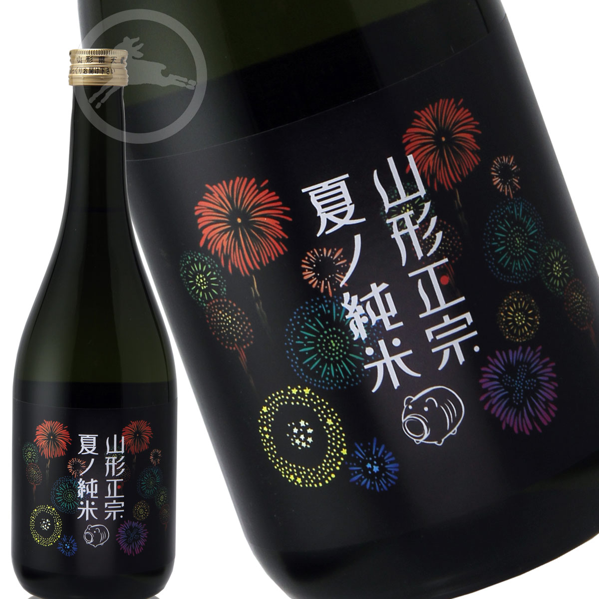 【蔵直・正規特約店限定酒】山形正宗 夏ノ純米 花火ラベル　720ml 【オススメの飲み方：ロック 冷や 常温】日本酒　地酒