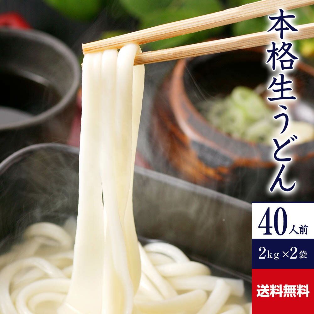 かも川 本格生うどん 2kg×2袋 ボリュームパック NAMA-4K | うどん 饂飩 ウドン udon 手延べ 手延 手延べうどん 手延うどん 麺 めん 麺類 生麺 生めん 半生麺 半生めん 半生うどん 生手延べうどん 煮込み 業務用 お得 大容量