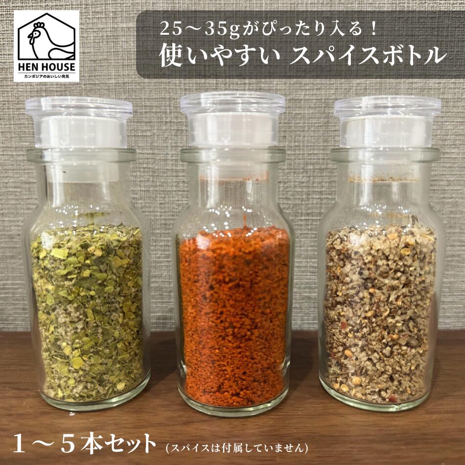使いやすい スパイスボトル 60ml ガラス瓶 調味料入れ キャップ 中栓付 スパイス 香辛料 胡椒 こしょう コショウ 調味料 香辛料 薬味 ふりふり フリフリ ボトル ワグナー瓶