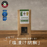塩漬け胡椒 50g モンドセレクション金賞 カンボジア産 最高級こしょう カンポットペッパー 生胡椒 天日海塩 ≪無農薬 無化学肥料 無添加 オーガニック フェアトレード≫ グルメ スパイス 調味料 香辛料 コショウ お取り寄せ Salted Kampot Pepper (LP-SAP050)