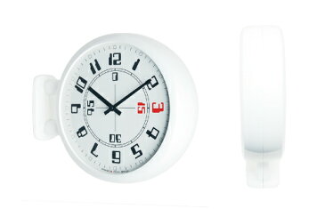 電波両面時計 Morden Double Clock A4(WH)　電波時計　壁掛け時計　掛け時計　両面時計　無音　インテリア　家具　時計
