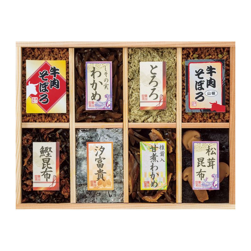 廣川昆布 万味豊秀 8品 佃煮木箱詰