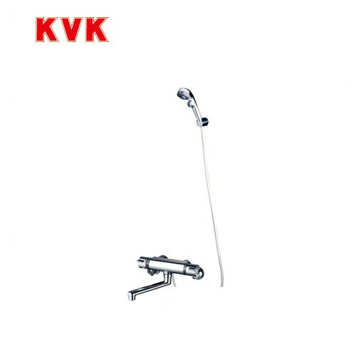 乐天商城 - [KF800TES]KVK 浴室水栓 サーモスタット式シャワー 壁付タイプ 3wayワンストップ仕様 eシャワー 【送料無料】 おしゃれ