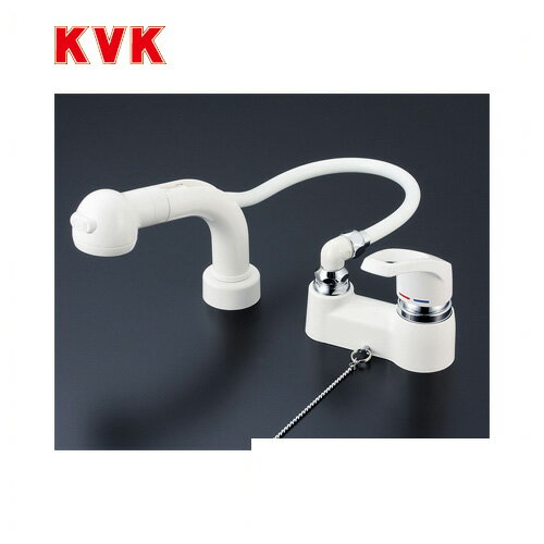 乐天商城 - [KM8008SLGS]KVK 洗面水栓 シングルレバー式洗髪シャワー スリーホール（コンビネーションタイプ） ゴム栓付 【送料無料】 おしゃれ 洗面台 蛇口