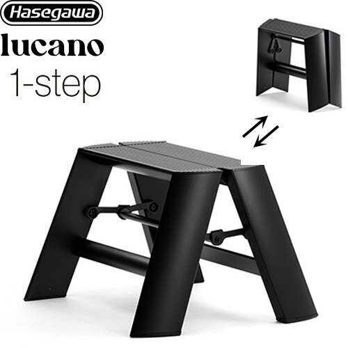 [ML1.0-1(BK)] lucano ルカーノ 長谷川工業 はしご・脚立 1-step（1段） 最大使用質量：100kg アルミ合..