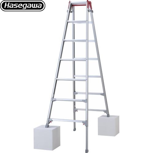 Ladders - [RYZ-21d] 長谷川工業 はしご・脚立 はしご兼用伸縮脚立 RYZ 7段 最大使用質量：100kg ワンタッチバー 【送料無料】【直送 代引・土日祝配送・時間指定 不可】