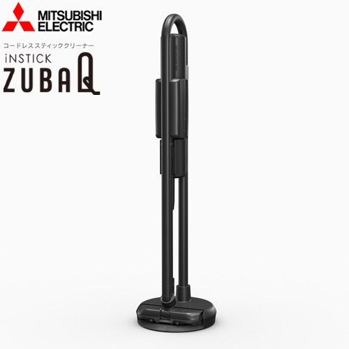 [HC-JK2E-B] コードレススティッククリーナー iNSTICKシリーズ ZUBAQ 三菱 掃除機 紙パック式 0.5L 自走式パワーブラシ スティック式 充電式（充電台コードの長さ：1.8m） マットチタンブラック 【送料無料】