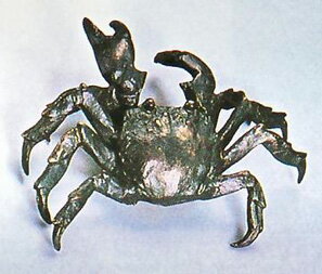 o180-09庭置物 かに (カニ) 鋳鉄製
