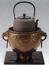 14-7 茶道具 小瓶掛 如意地紋 焼色 如意地紋4点セット 【送料無料】