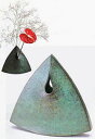 【送料無料100-03高岡銅器 花器 炎(ほのお)(三角)