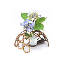 【送料無料】o42-07華道具 花の器 輪(山吹) 青銅製