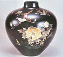 【送料無料】o29-08花瓶 尺5大峰型 牡丹に小鳥(彫金) 青銅製 【送料無料】受注生産