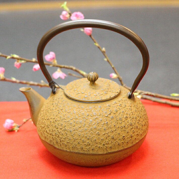 南部鉄器　南部鉄瓶　鉄瓶　梅丸子　錆色　1.2L　日本製　国産　工芸品　IRON KETTLE　お土産　お茶　お抹茶　茶道