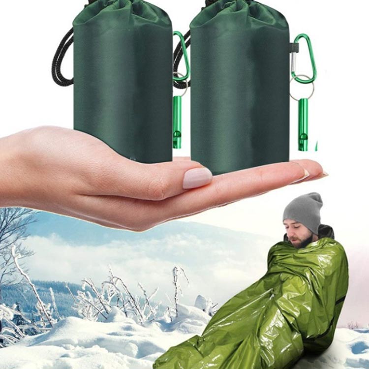 繰り返し使用可 2枚セット 登山 210×90cm アルミシート 非常時用寝袋 エマージェン...