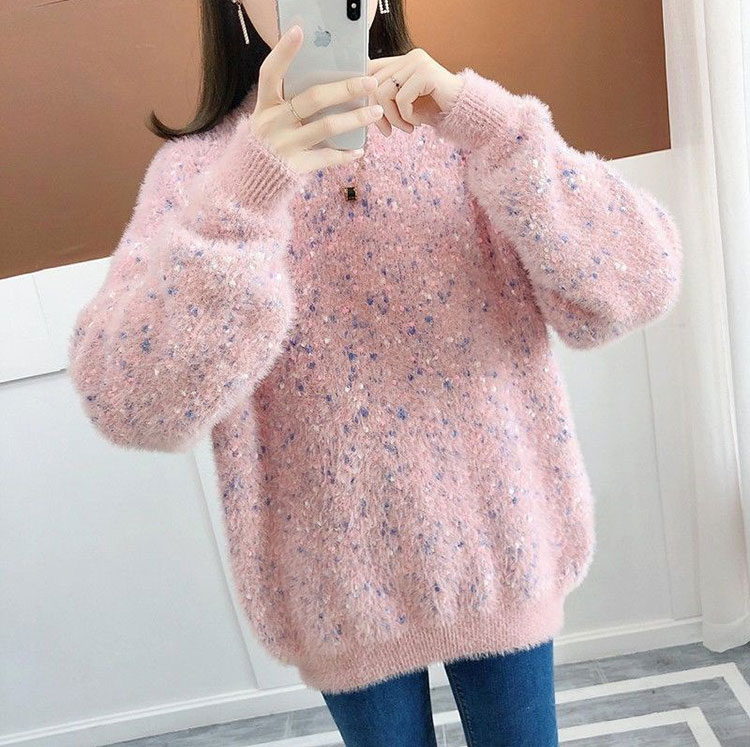 佳納　インテリア＆オフィスの冬物 冬服 冬 秋冬 秋物 秋服 秋 ふわふわ 20代 30代 40代 50代 体型カバー 長袖 プルオーバー セーター レディース トップス｜アングル2