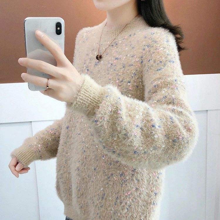 佳納　インテリア＆オフィスの冬物 冬服 冬 秋冬 秋物 秋服 秋 ふわふわ 20代 30代 40代 50代 体型カバー 長袖 プルオーバー セーター レディース トップス｜アングル3