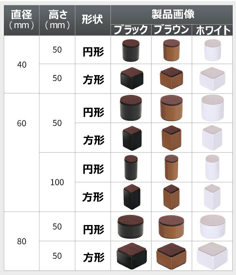 【早い者勝ち！先着10名様300円OFFクーポン】高さ調節スタンド 継ぎ脚 4個セット ...