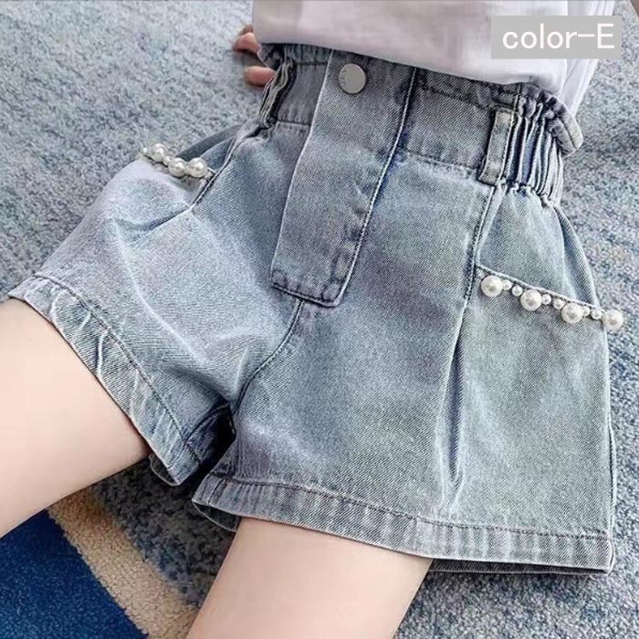 子供 女の子デニムショートパンツスカート 短パン パンツ ショートパンツ 子供服 ...