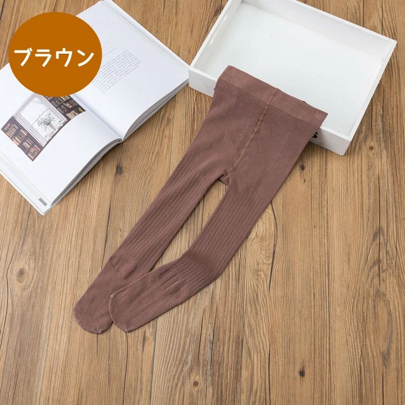 タイツ kids 厚手 キッズ 白 おしゃれ リブ編み 綿 秋 冬 ジュニア 女の子 あった...