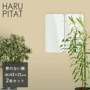 ニューはるぴた 430×210mm 2枚組 | 扉 シール コンパクト 玄関 フィルム ノンフレーム リフェクスミラー 防犯ミラー 防犯鏡 浴室 軽量 ウォールミラー おしゃれ 便利 キッチン クローゼット トイレ お風呂