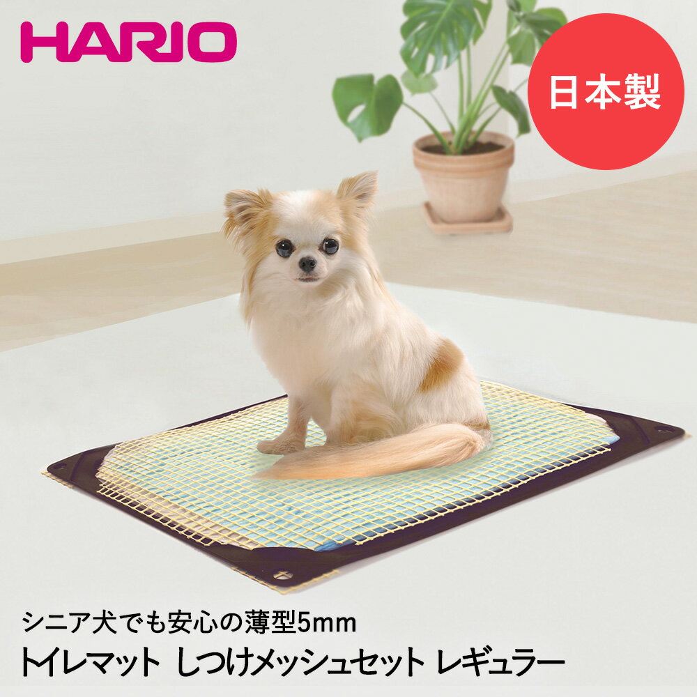 ワンコ トイレマット Jレギュラー & しつけメッシュ セット 日本製 HARIO | ペット 犬 イヌ いぬ 小型犬 トイレシーツ ペットシーツ トイレシート トイレ 犬用 ペット用 犬用トイレマット おしっこマット トイレトレー マット トレー ペットグッズ シリコン シーツカバーのサムネイル