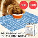 防水 消臭 防滑 ペットマット 45×60cm 英字 ブルー & 漆喰シート 45×100cm ホワイト 2枚 セット 日本製 | 犬 猫 うさぎ お手入れ簡単 洗える ペット用 滑り止め マット ゲージマット 拭ける ペット床材 マット 臭い におい 壁 イヌ ネコ ウサギ 傷防止 かわいい おしゃれ(4)