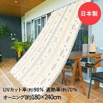 サンシェード 日よけオーニング カラフルオルテガ 180cm×240cm OBO-1824 明和グラビア 日本製 | オーニング 日除け UVカット 日よけ のれん 遮熱 遮熱効果 冷房 効率 遮光 日差し 日差し対策 おしゃれ 目隠し BBQ 対策 暑さ対策 西日対策シート ベランダ 目隠しシェード