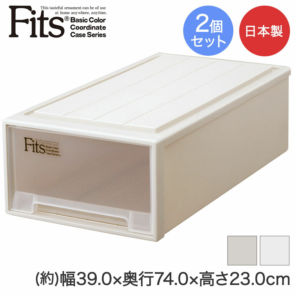 フィッツケース ロング 2個セット 天馬 | 日本製 積み重ね 丈夫 収納ケース 収納 クローゼット 押入れ 衣類収納 プラスチック 衣装ケース 押し入れ収納 シンプル ボックス 収納ボックス 衣替え クローゼット収納 整理整頓 収納箱 押入れ収納 押入れ収納ケース 衣装ボックス