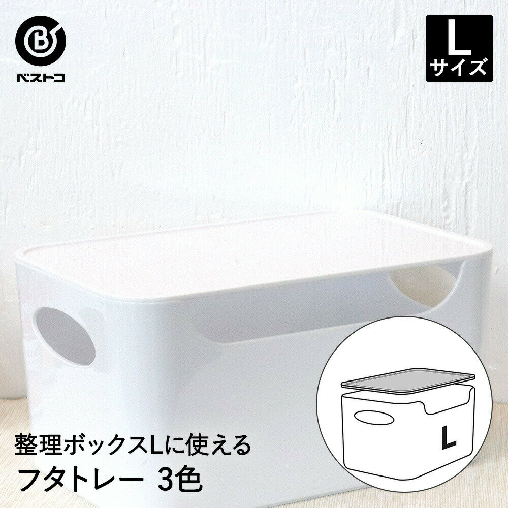 Rakuten - フタトレー L | 小物整理 冷蔵庫 キッチン すっきり おしゃれ 小物収納 調味料整理 小物入れ キッチン雑貨 フタ ふた 蓋 収納ボックス 整理ボックス 収納ケース 収納ストッカー インナーボックスワイド プラス