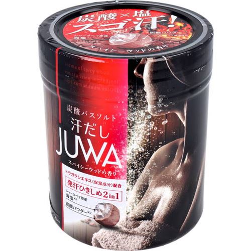 汗だし 入浴剤 JUWA 炭酸バスソルト スパイシーウッドの香り 500g 発汗ひきしめのサムネイル