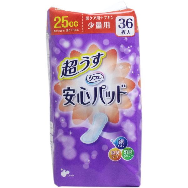 大人用尿とりパッド 軽度失禁用 リフレ 超うす安心パッド 少量用 36枚入×6セット 1