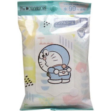 除菌ウェットティッシュ ドラえもん 水99% ノンアルコールタオル 携帯用 20枚入