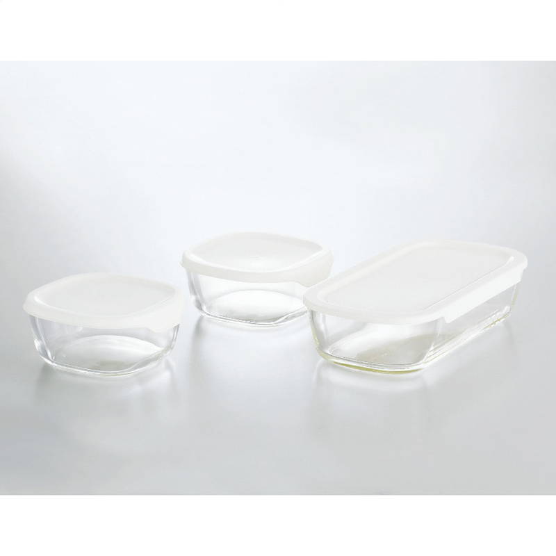 ハリオ 耐熱ガラス製保存容器Sサイズ3点セット 食品保存容器