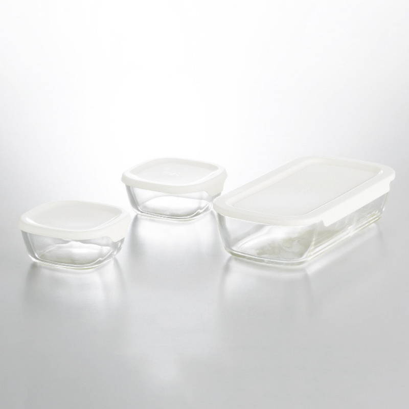 ハリオ 耐熱ガラス製保存容器Mサイズ3点セット 食品保存容器
