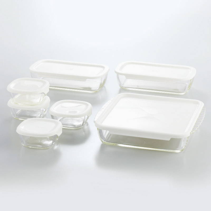 ハリオ 耐熱ガラス製保存容器7点セット 食品保存容器
