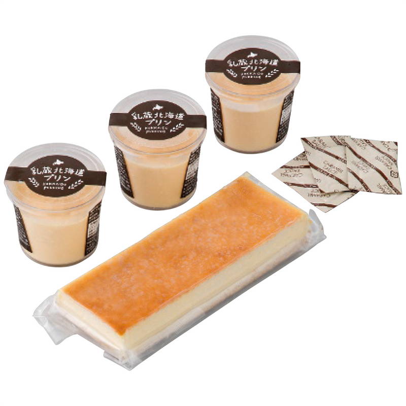 お歳暮 ギフト 2025 御歳暮 乳蔵 北海道プリン&チーズケーキセット