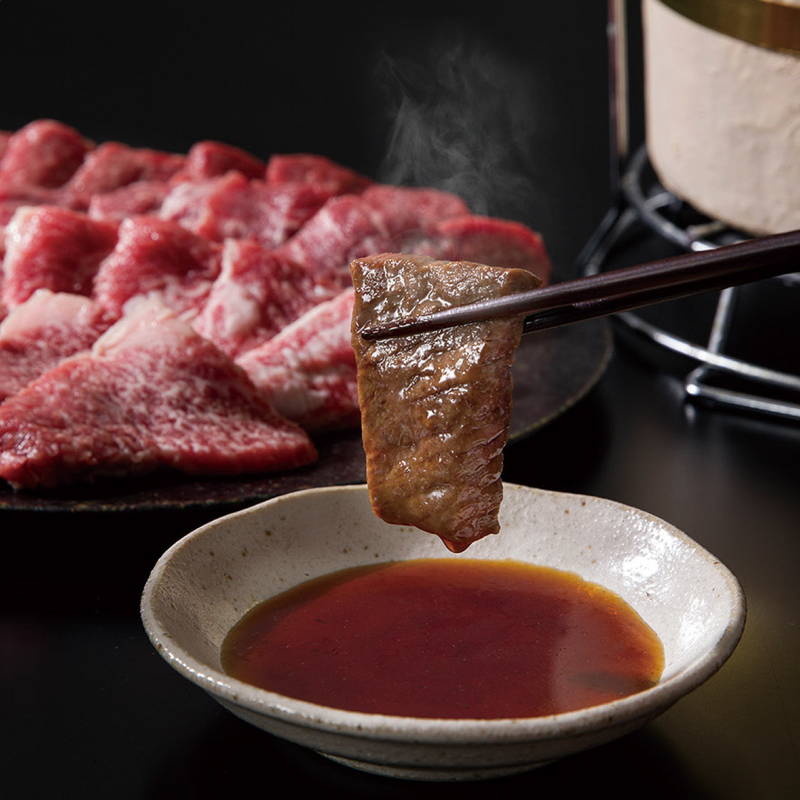 萬野屋 萬野和牛 焼肉用モモバラ(約800g)＆だし醤油セット kanaemina-10066789 kanaemina サンプル画像3